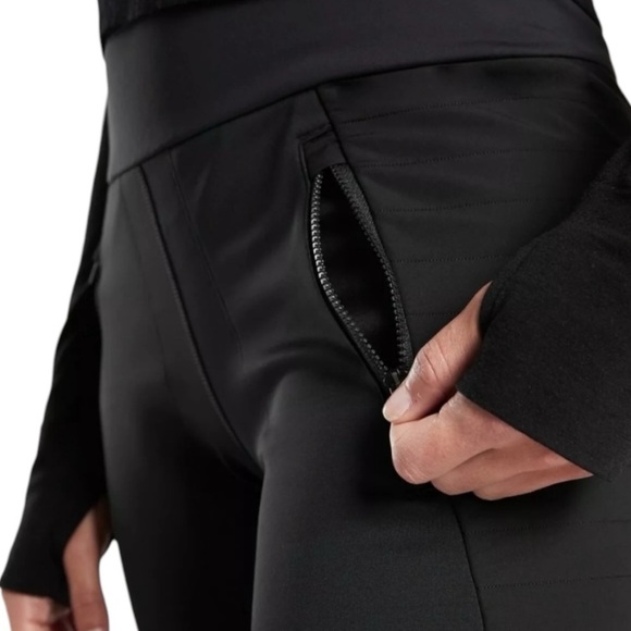ATHLETA Peak Hybrid Fleece Tight | Cold Weather Training Ankle Legging Black XS - Picture 3 of 10